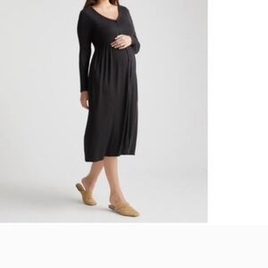 Quince Tencel Rib Maternity & Nursing Dress